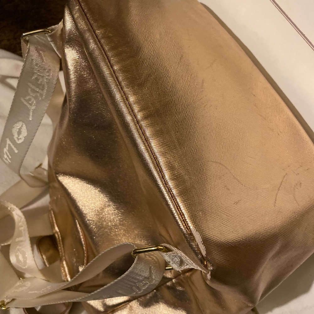 Chic Quilted Gold Cat Backpack - image 9